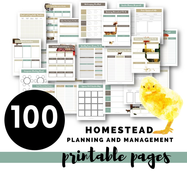 The Ultimate Homestead Planner Printable 100 Printable Pages - Etsy