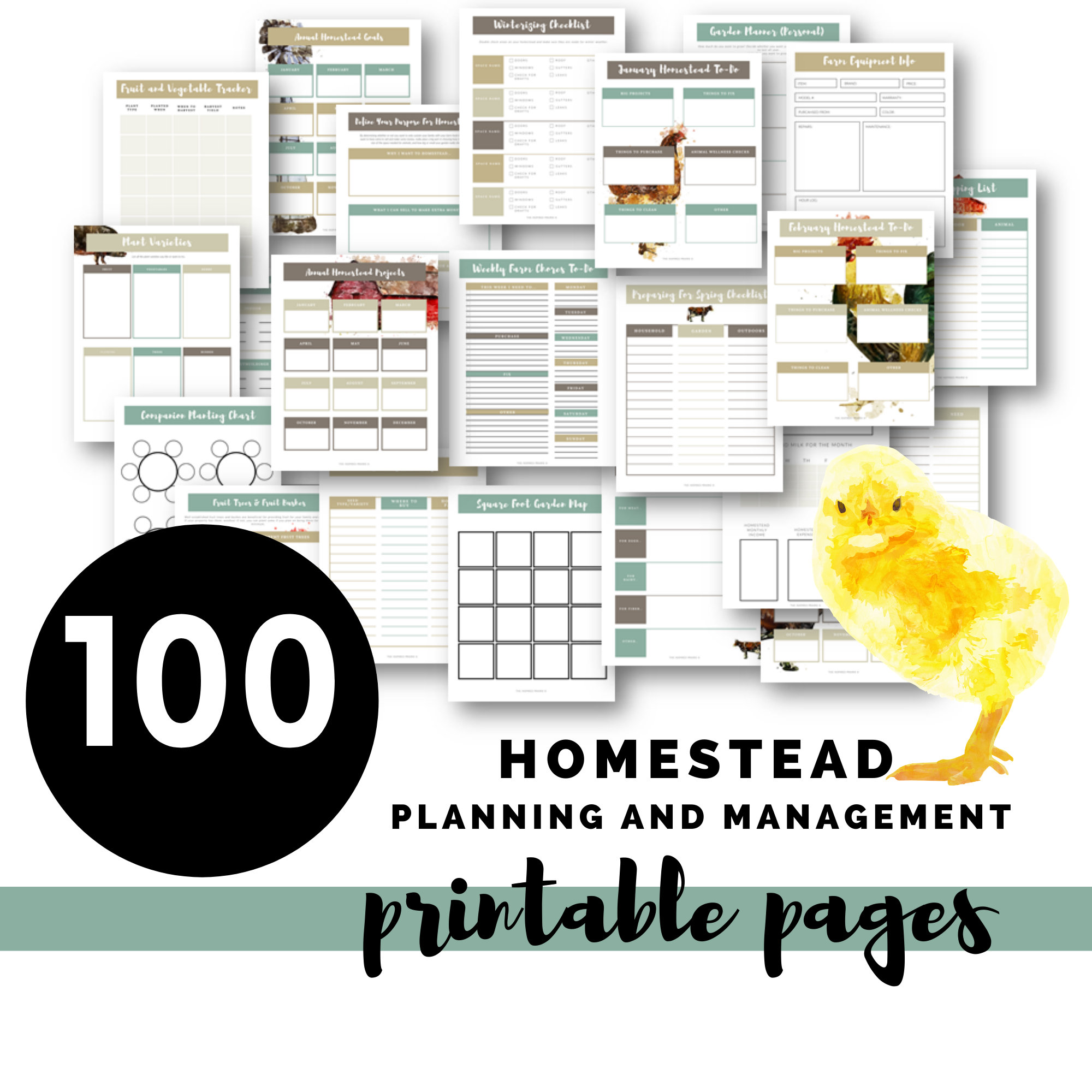 The Ultimate Homestead Planner Printable 100 Printable Pages - Etsy ...
