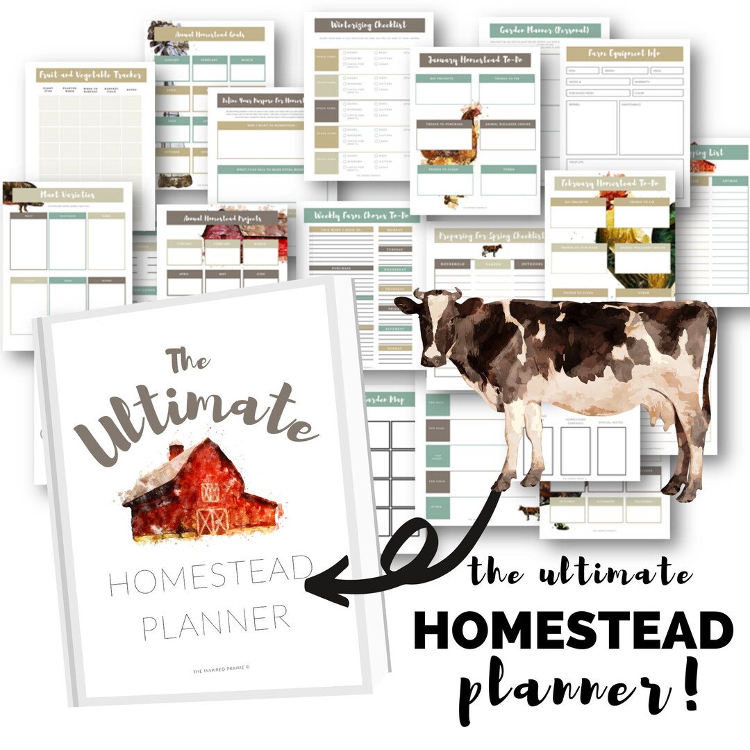 The Ultimate Homestead Planner Printable 100 Printable Pages Farm ...