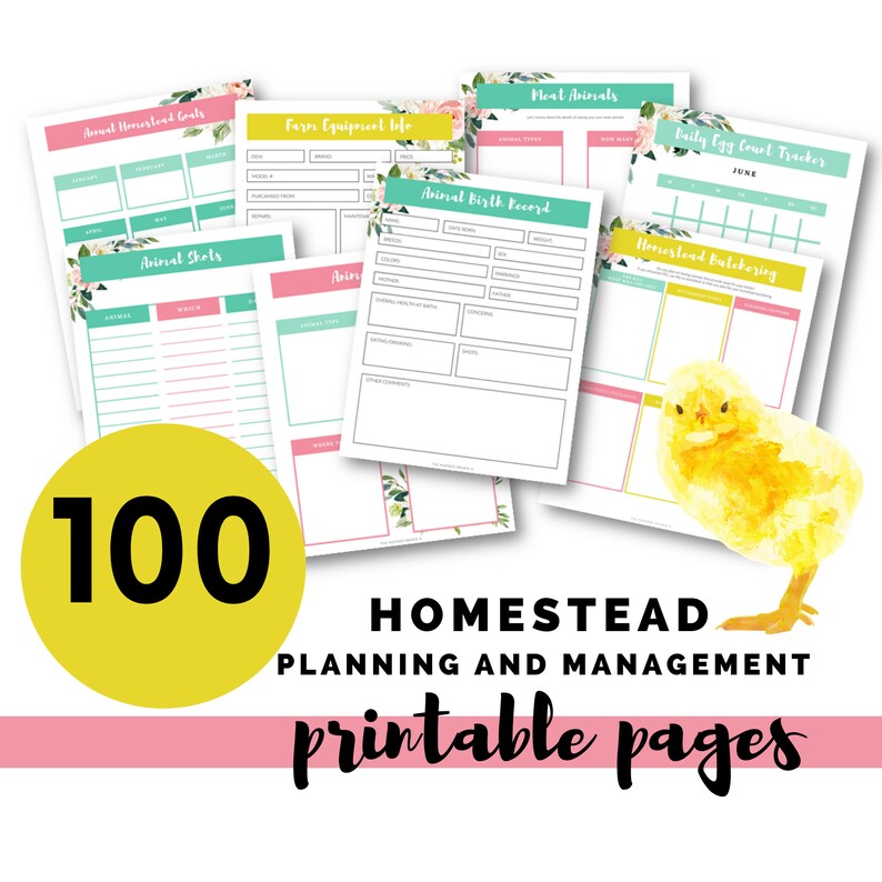Ultimate Homestead Planner Printable 100 Printable Pages - Etsy