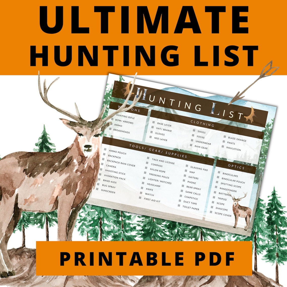 Hunting Checklist Template _ The Ultimate Hunting Gear Checklist – CQWRO