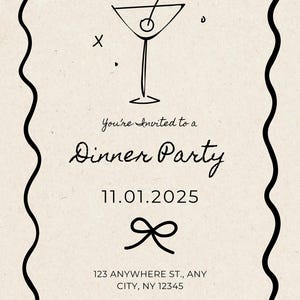 Vintage Dinner Party Invitation