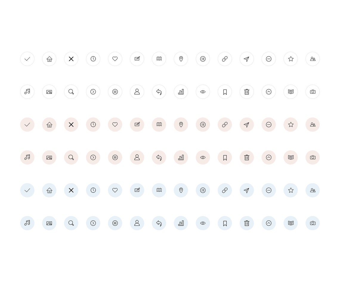 28 Digital Icon Stickers Pack Pastel Digital Notebook image 1