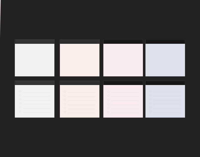 8 Digital Sticky Notes Pack Pastel Digital Notebook Stickers image 1