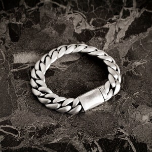Sterling Silber 925 Kubanisches Gliederarmband Nr.2 schlank - schweres Silberarmband, schweres Silberarmband, Männerarmband