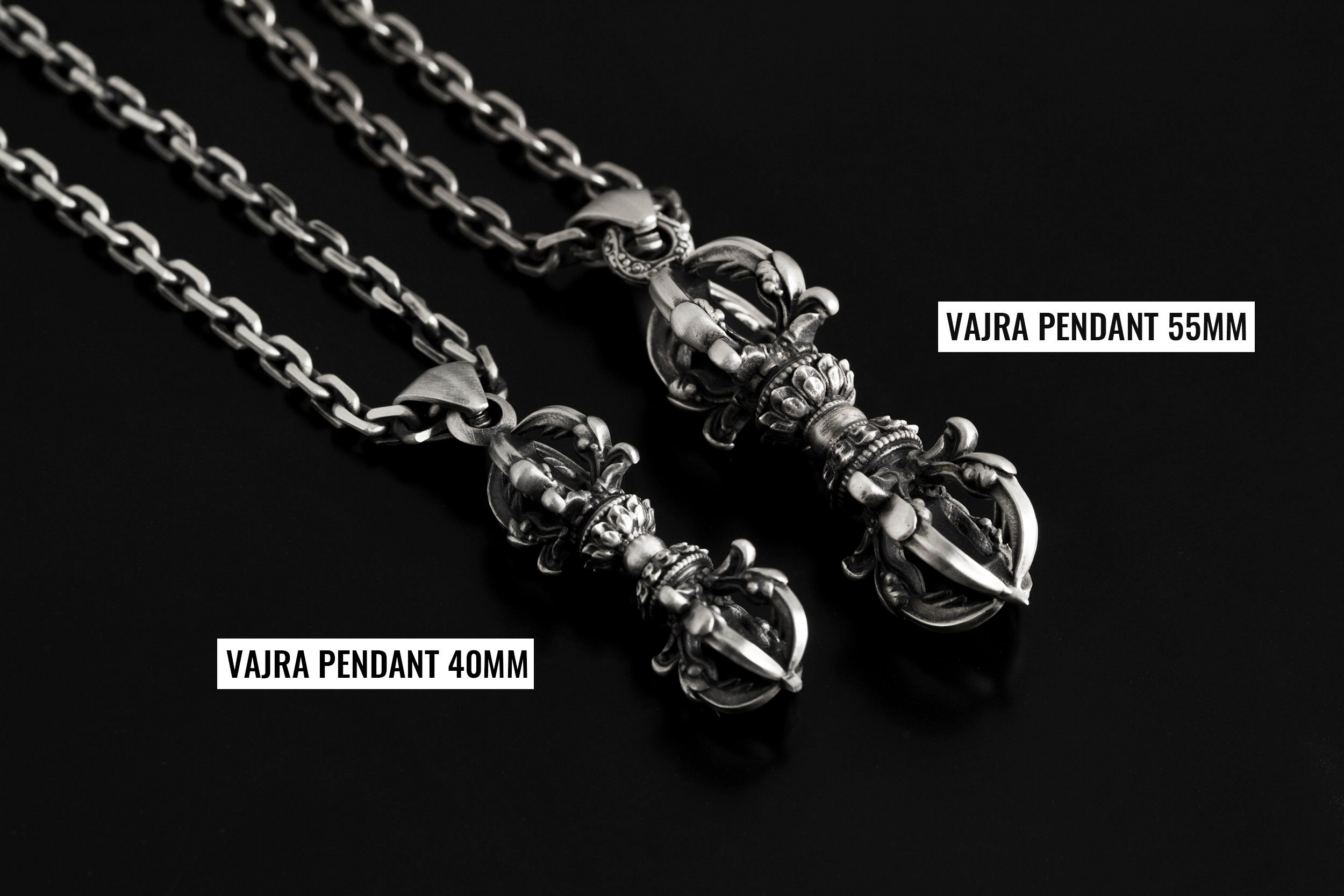 Gioielli squisiti,Collana con ciondolo Vajra da uomo, collana Gioielli squisiti,Collana con ciondolo Vajra da uomo, collana