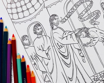 Download Lent Coloring Page Etsy