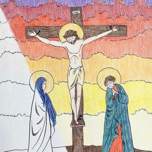 Holy Week Coloring Pages for Catholic Kids Activities for Holy Thursday Coloring Page Good Friday Mediation Coloring Page for Holy Triduum