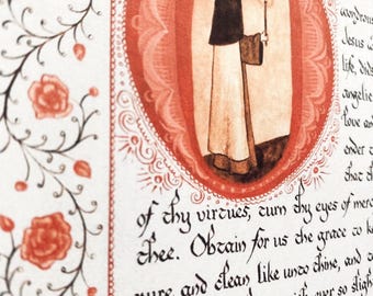 Prayer of St Therese of Lisieux Giclée Art Print | Baptism, Confirmation Gifts for Girls