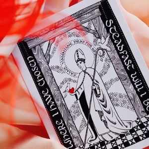 St Valentine's Day Card, Traditional Catholic Valentine, St. Valentine Bishop of Terni, Medieval English Love Poetry, Antique Valentine