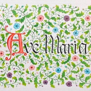 5 Pack Spiritual Bouquet Cards, Ave Maria Greeting Cards, Marian Cards ...