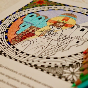 Großartiges O Antiphons Malbuch, druckbare Adventsandacht, gregorianischer Gesang, Adventsaktivitäten für Kinder, O Antiphons Aktivitäts-Arbeitsbuch