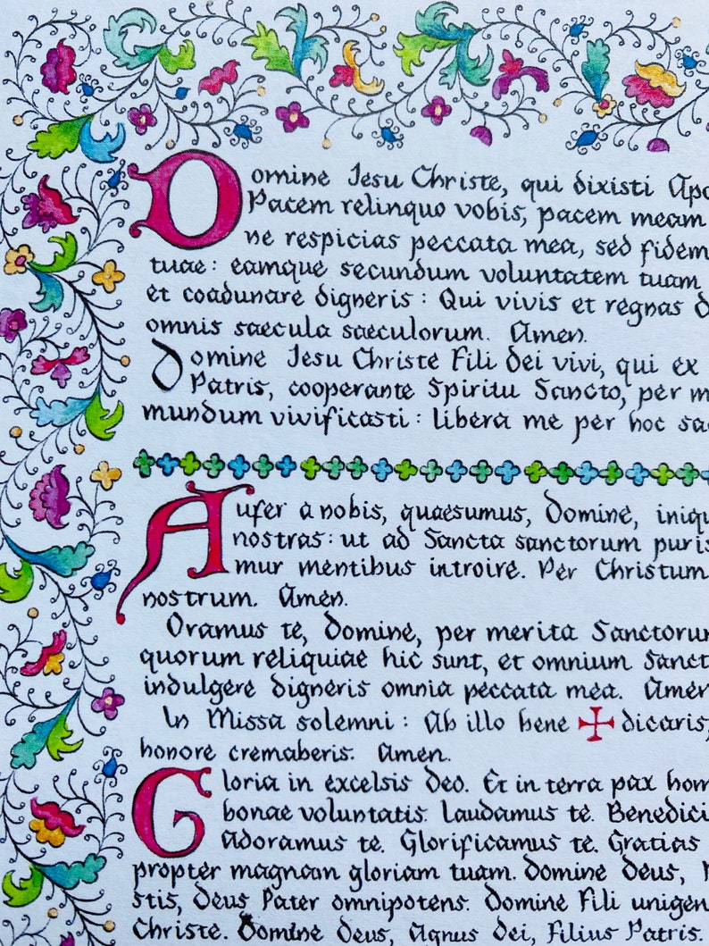 TLM Printable Altar Cards Hand Calligraphed Manuscript - Etsy