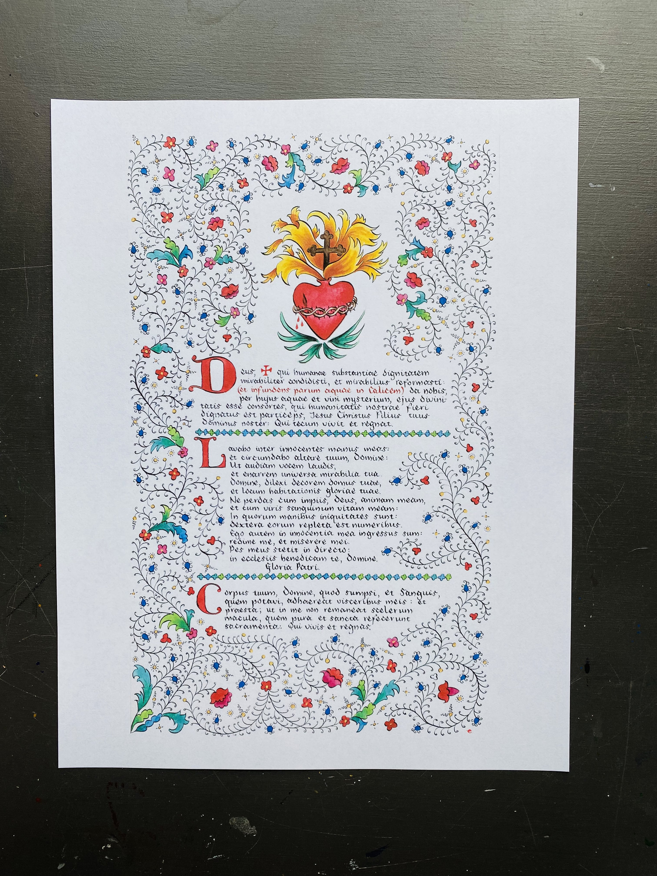 TLM Printable Altar Cards Hand Calligraphed Manuscript | Etsy