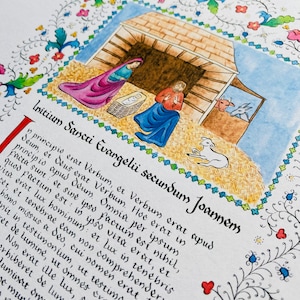 Cartes d'autel imprimables TLM, enluminure de manuscrit calligraphié à la main pour autel domestique, messe en latin, cadeaux pour prêtres traditionnels
