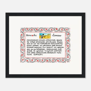 Framed Print Beer Blessing Traditional Catholic Priest Ordination Gift for Catholic Gentlemen House Warming Gift Catholic Father&#39;s Day