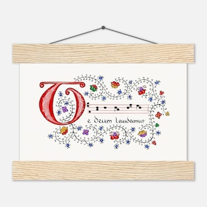 Catholic Priest Ordination Gift Artwork for Traditional Catholic Priest Anniversary Sacred Art Te Deum Gregorian Chant Gift for Priest TLM