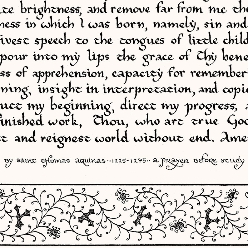 St. Thomas Aquinas prayer Prayer before studies Catholic