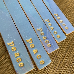 Polymer Clay Bookmarks Peace Positive Word and Message on a Bookmark Gift Ideas for Book Lovers Custom Handmade Unique Bookmark