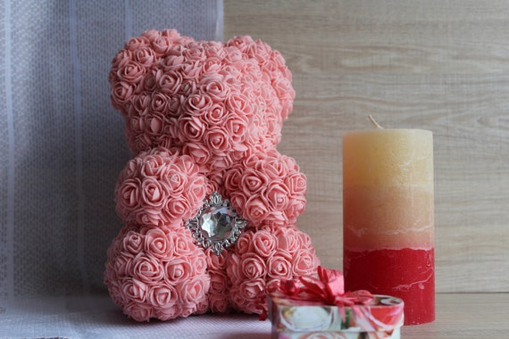 faux rose bear