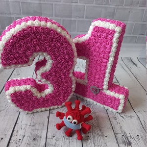 Birthday number three, birthday decorations, birthday photo session, birthday table decoration, number three, baby number, house decoration image 3