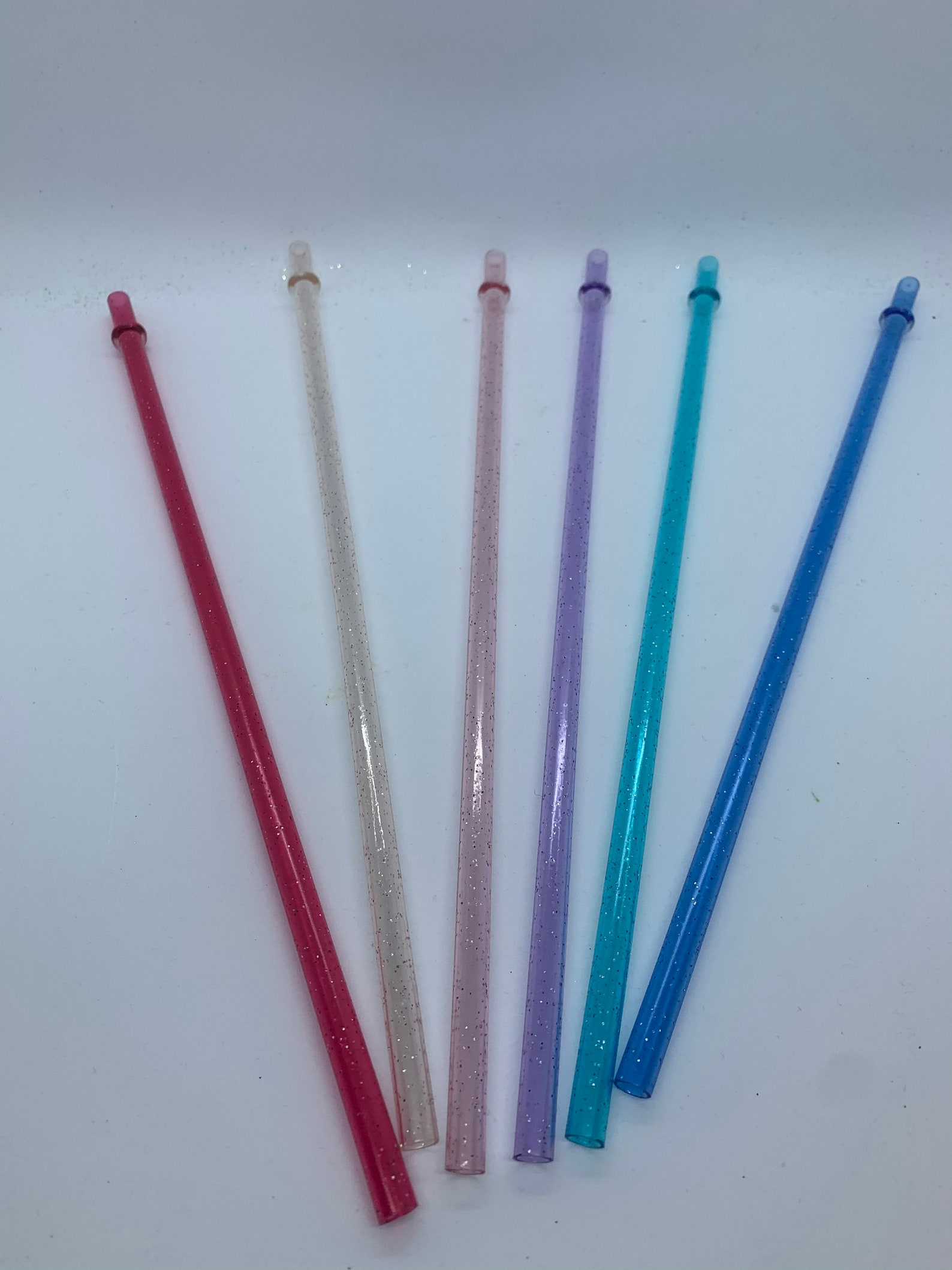 Glitter straws straw set Glitter tumbler straws Etsy