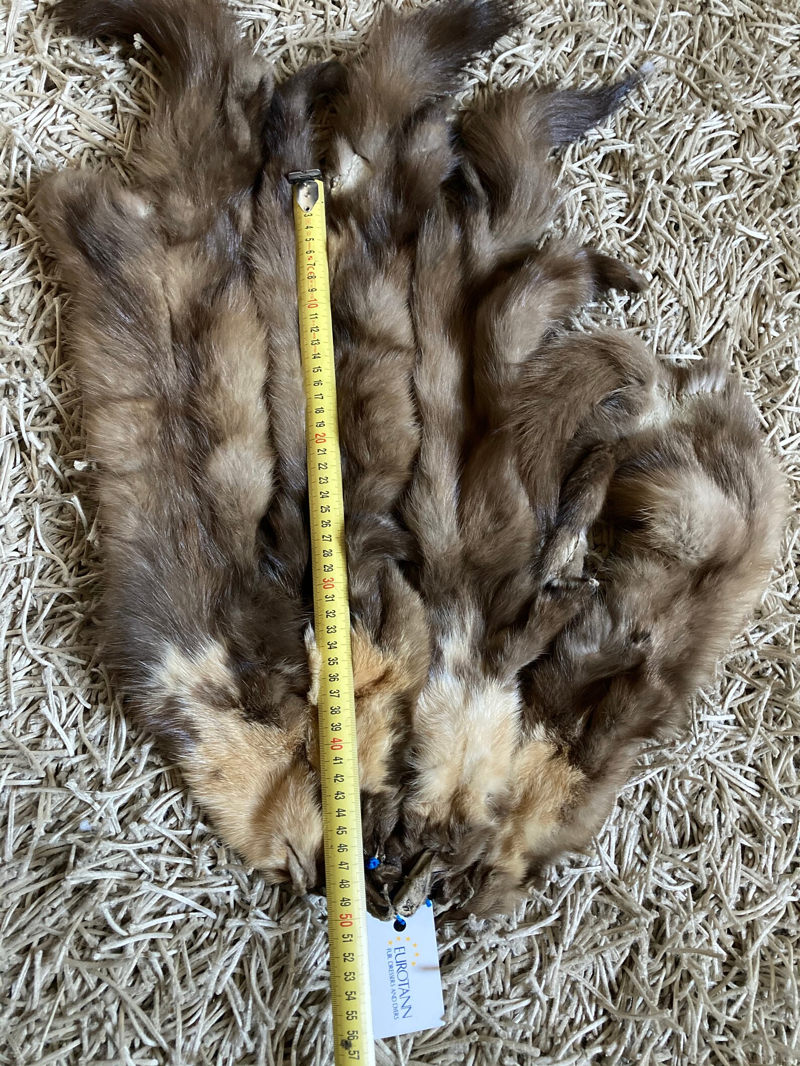 Vintage Mink Pelts Set Of 4 Tanned Medium Brown Vintage Etsy