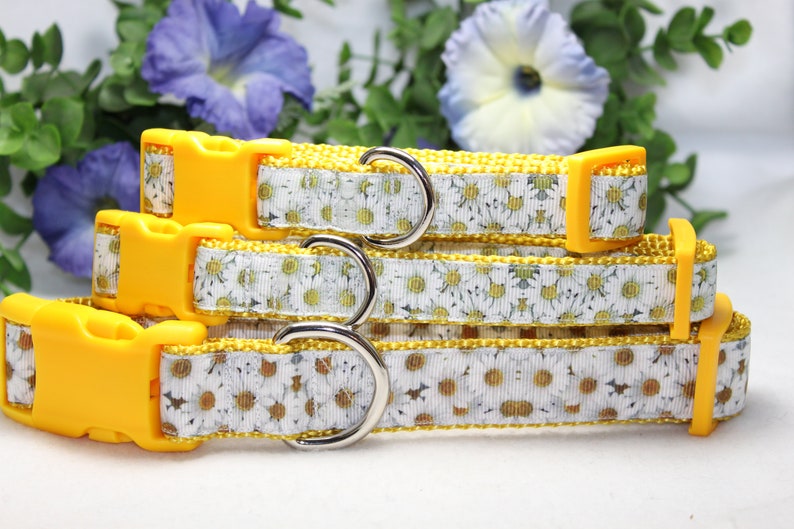 Adorable Yellow Daisy Dog Collar Available in 4 Sizes/summer Etsy