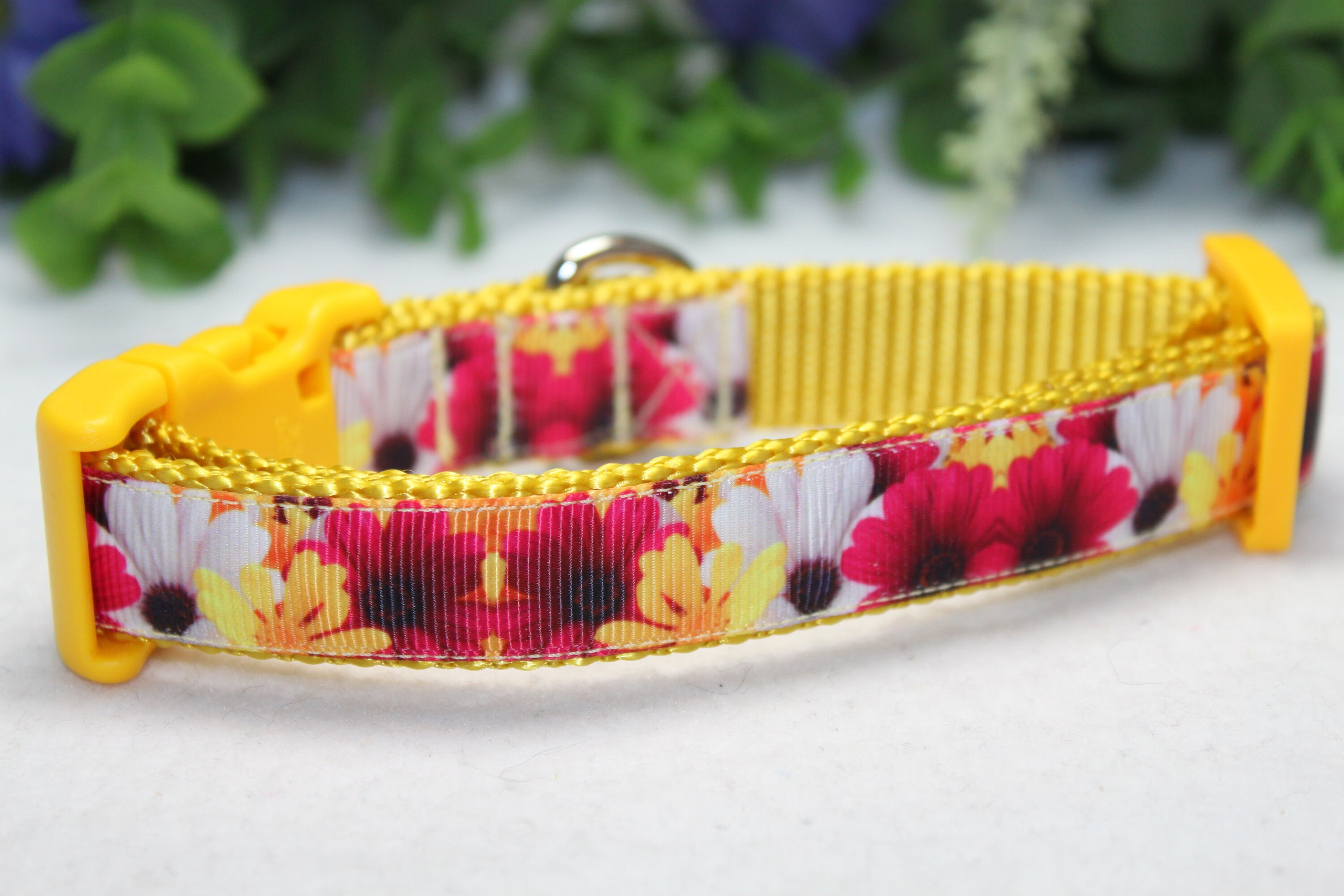 Adjustable Daisy Dog Collar /large Medium Small Dog Etsy