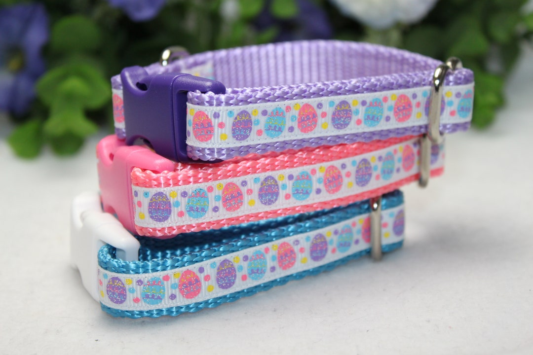 Easter Dog Collar/easter Eggs Dog Collar/ Colorful Easter Eggs