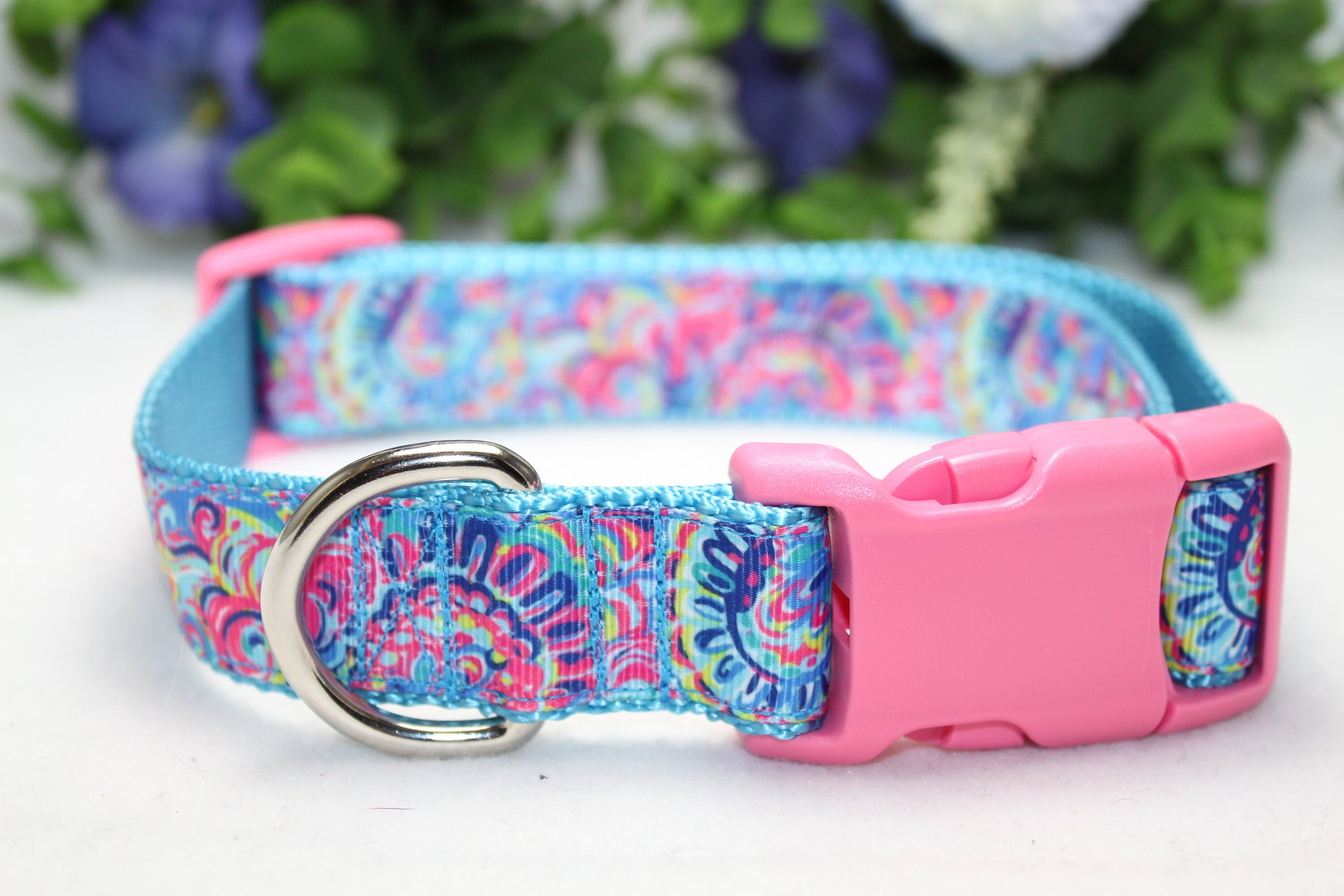 Adjustable Paisley Dog Collar Available in 4 Sizes/ Pink and Etsy