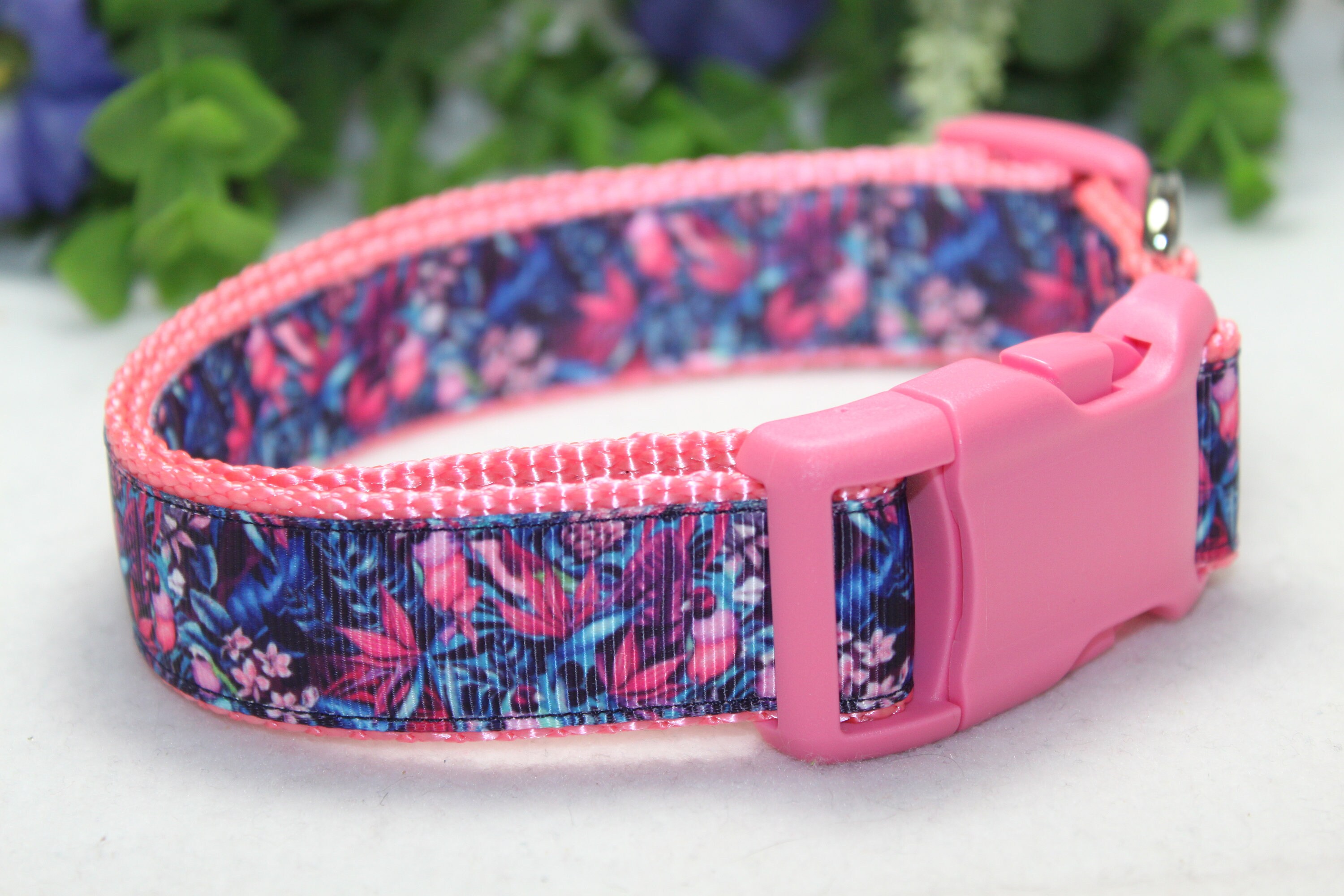 Adjustable Floral Dog Collar/ Large dog collar/ Colorful Etsy
