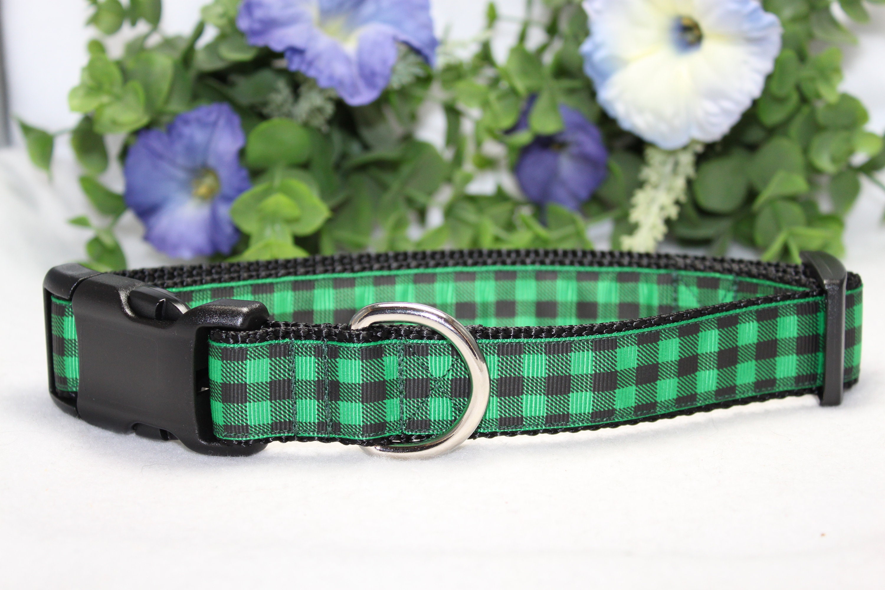 Adjustable Red Buffalo Plaid Dog Collar Available in 4 Sizes/ Etsy
