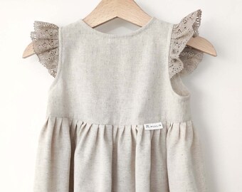 Sustainable Dress / Dress Johanna / Girl's Dress / Girl's Dresses / Kid's Dresses/ Linen Dress / Kid's Clothing / Girl's Clothing
