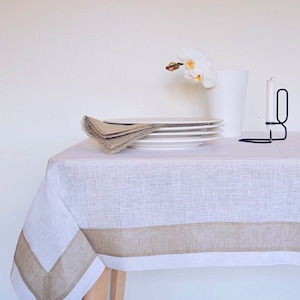 Tablecloth Scandic / Linen tablecloth / Natural linen tablecloth / Sustainable living
