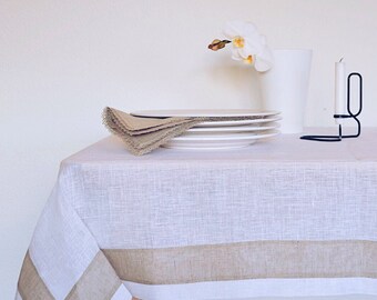 Tablecloth Scandic / Linen tablecloth / Natural linen tablecloth / Sustainable living