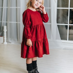 Sustainable dress / Natural linen dress / Dress Maria / Girl's Dress / Natural Dress / Linen Dress / Kid's Clothing / Girl's Clothing image 1