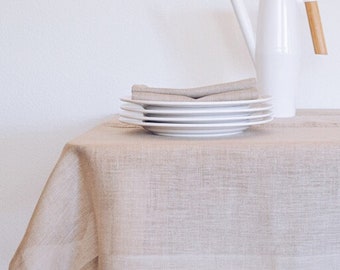 Linen Tablecloth Light Lines / Linen Tablecloth / Sustainable living / OEKO-TEX linen / Wedding tablecloth