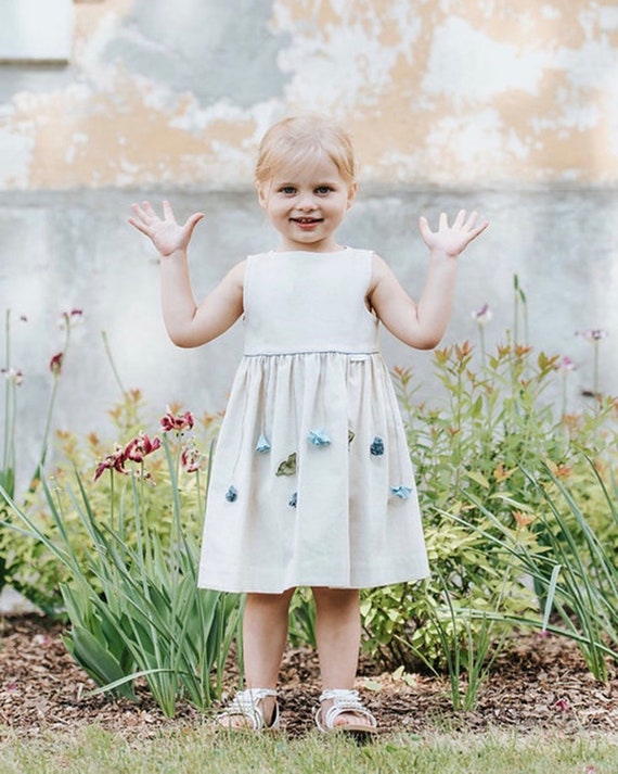 Sustainable Dress / Dress Laura / Girl's Linen Dress / Girl's Linencotton  Blend Dress / Girl's Birthday Dress / Girl's Summer Dress - Etsy