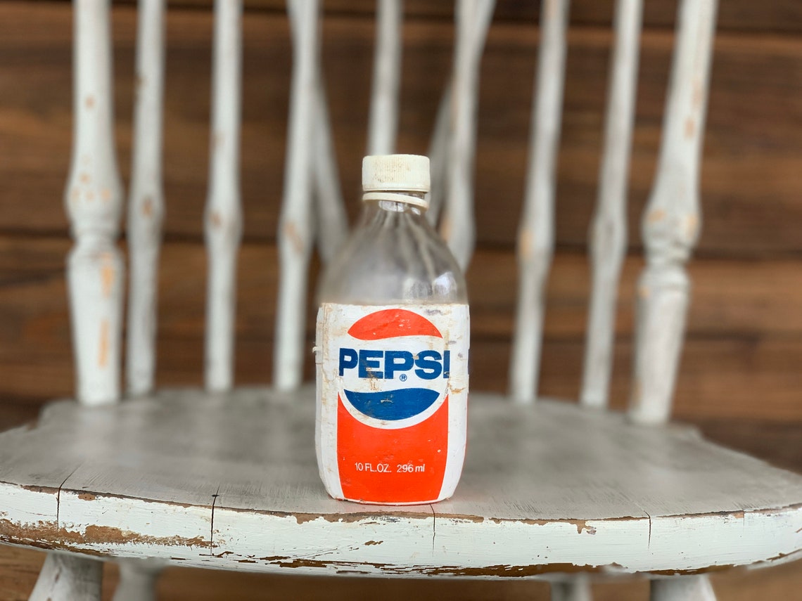 Set of 4 Vintage Pepsi Glass Bottles Etsy