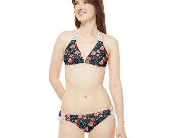 Flower Garden Strappy Bikini Set (AOP)