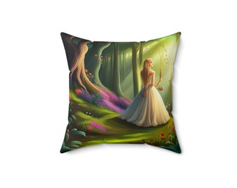 Forest Lawn Spun Polyester Square Pillow