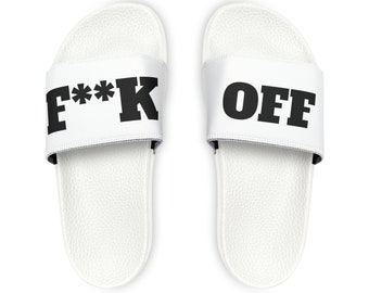 F OFF Men's PU Slide Sandals