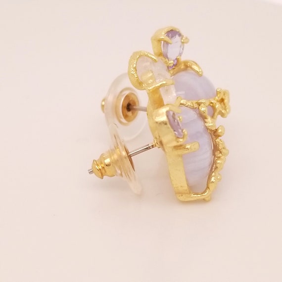 レアアゲート タンザナイト ピアス