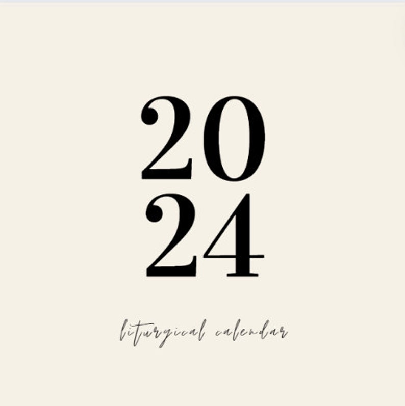 Printable 2024 Liturgical Calendar Etsy