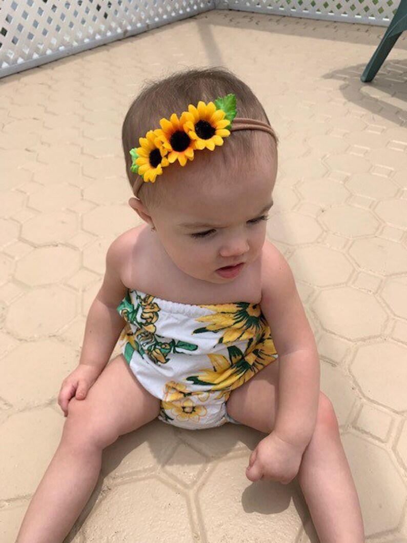 infant sunflower headband