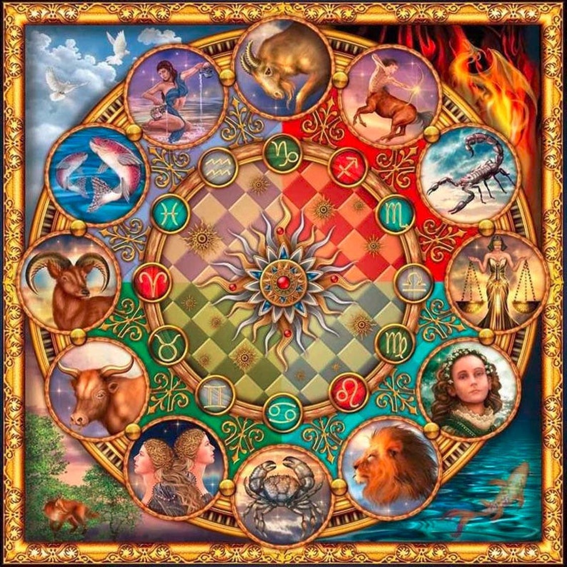 5D DIY Diamond Painting Kit 12 Zodiac SignsDiamond Embroidery Etsy