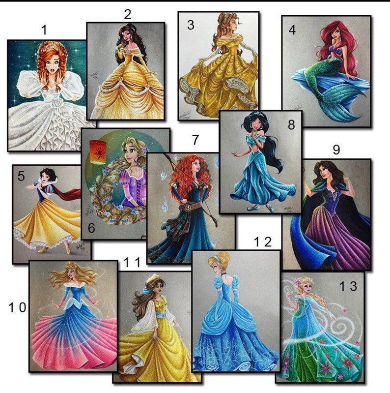 5D Diamond Painting Disney Princess Girl Full Drill DIY Mosaic | Etsy