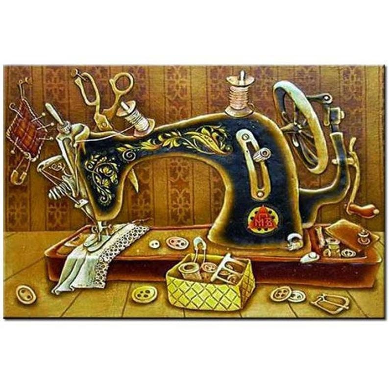 5D Diamond Painting Sewing Machine Full Square / Round Drill | Etsy
