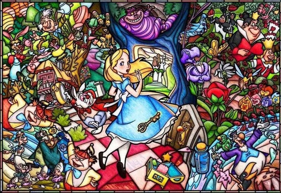 5d Diamond Painting Full Drill Stitch Alice In Wonderland Cross Stitch Kits Diy Mosaic Embroidery Home Decoration Bedroom Wall Painting